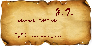 Hudacsek Tünde névjegykártya