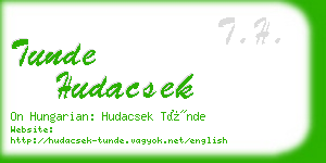 tunde hudacsek business card